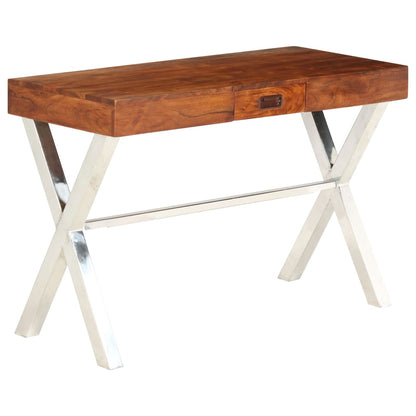 vidaXL Desk Solid Acacia Wood Honey Finish 110x50x76 cm