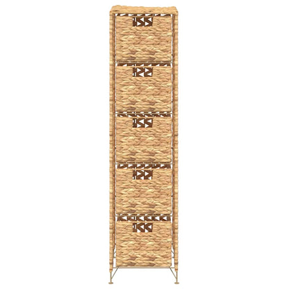 vidaXL Storage Unit with 5 Baskets 25.5x37x100 cm Water Hyacinth