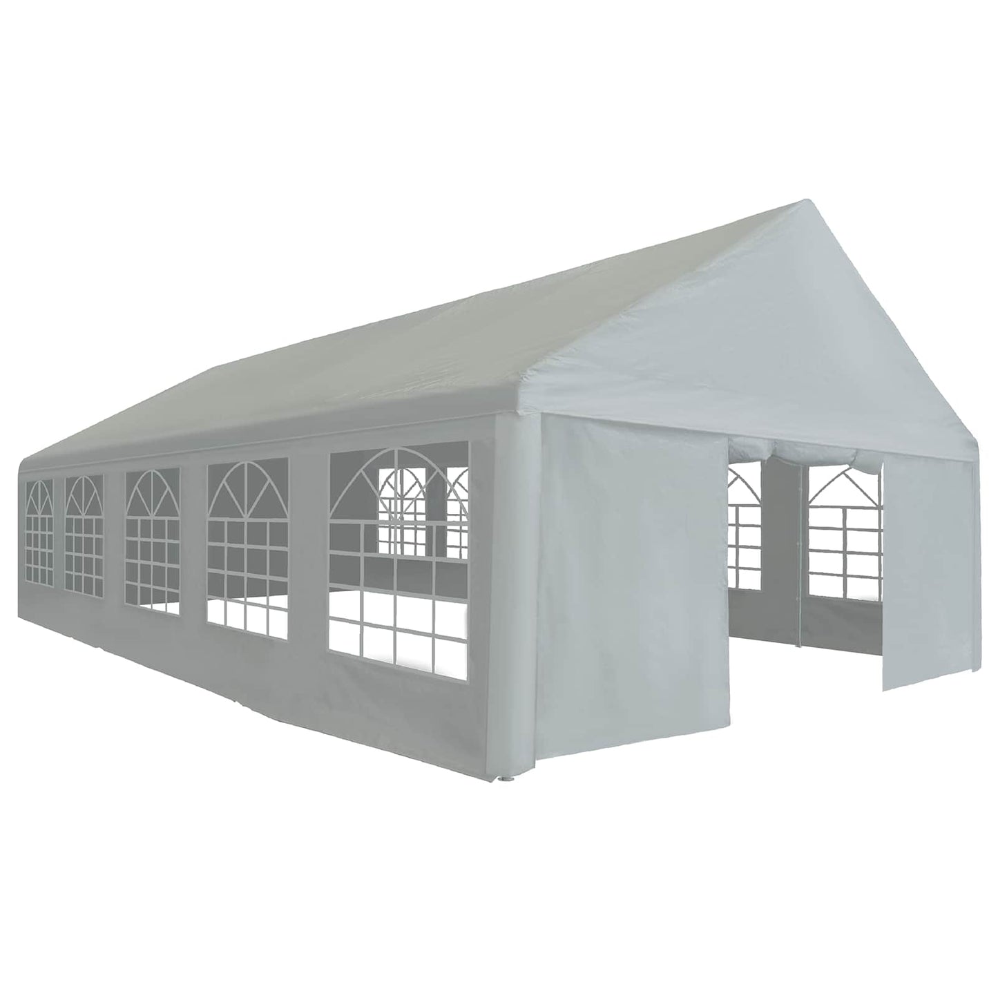 vidaXL Tent Fabric without Frame Grey 10 x 5 m PE