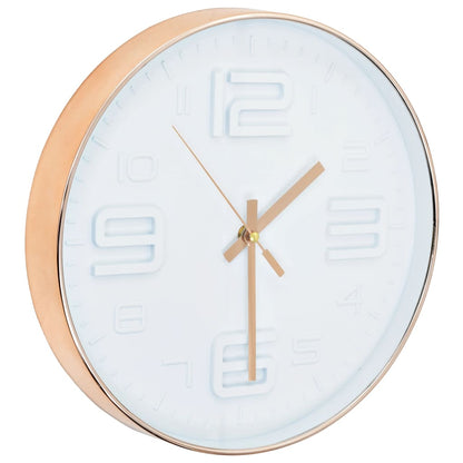 vidaXL Wall Clock Copper Look 30 cm