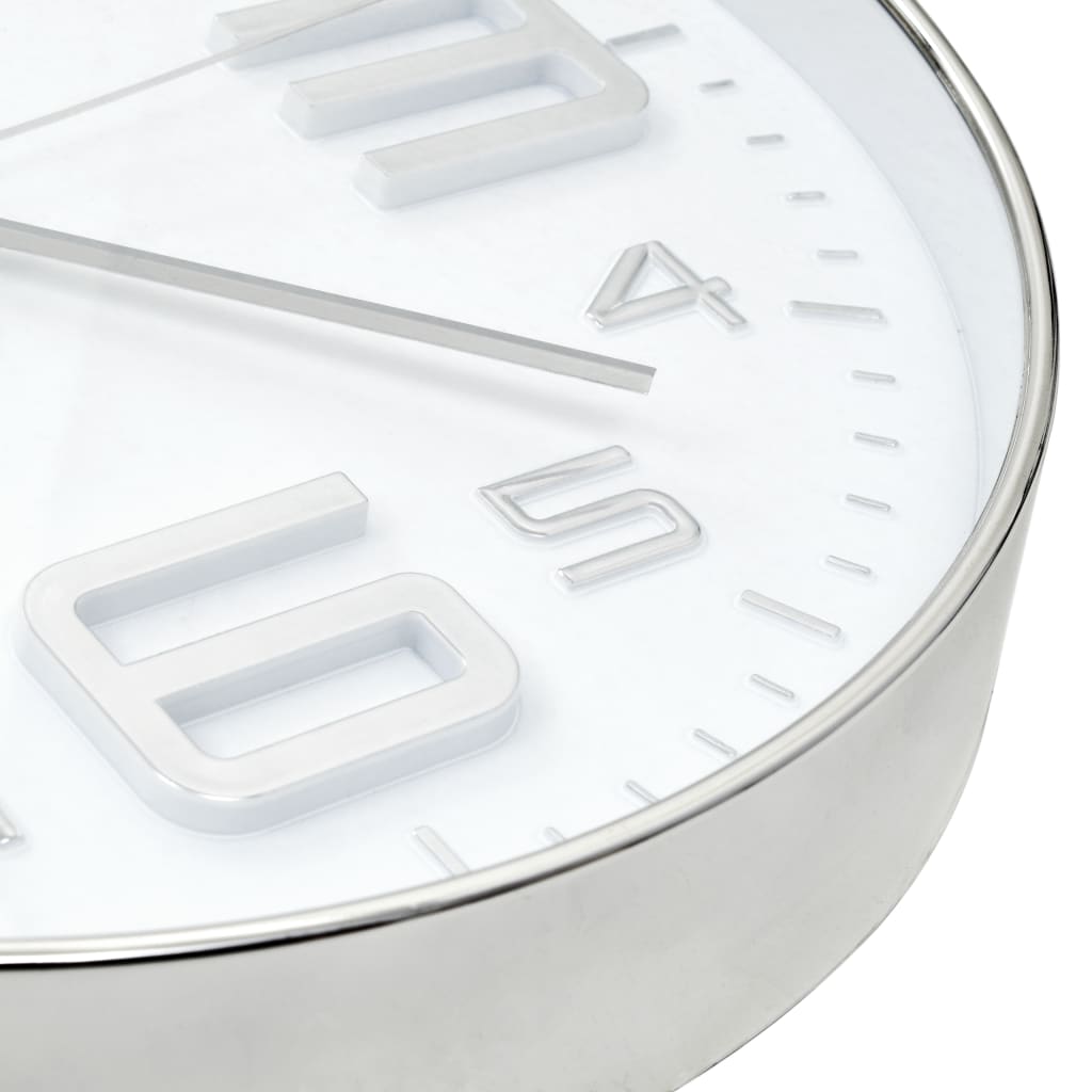 vidaXL Wall Clock 30 cm Silver
