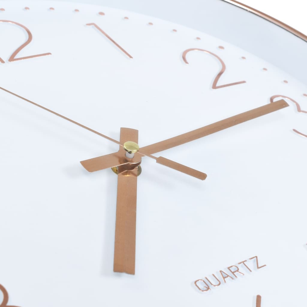 vidaXL Wall Clock 30 cm Rose Gold