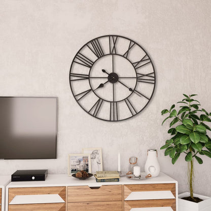 vidaXL Vintage Wall Clock with Quartz Movement Metal 80 cm XXL