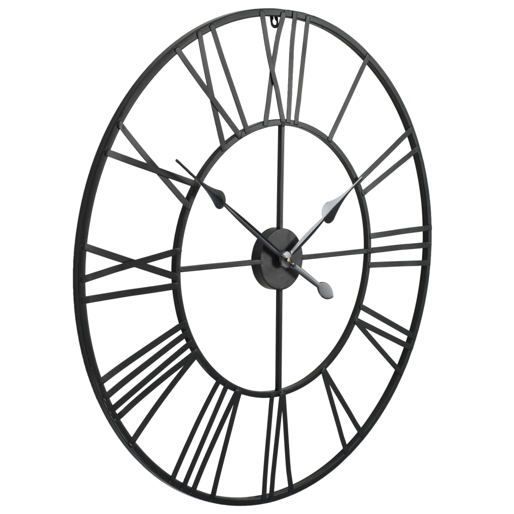 vidaXL Vintage Wall Clock with Quartz Movement Metal 80 cm XXL