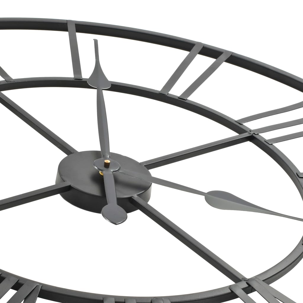 vidaXL Vintage Wall Clock with Quartz Movement Metal 80 cm XXL