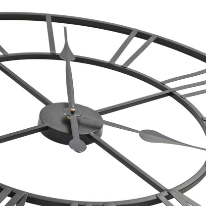 vidaXL Vintage Wall Clock with Quartz Movement Metal 80 cm XXL