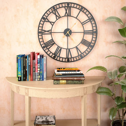 vidaXL Vintage Wall Clock with Quartz Movement Metal 60 cm XXL