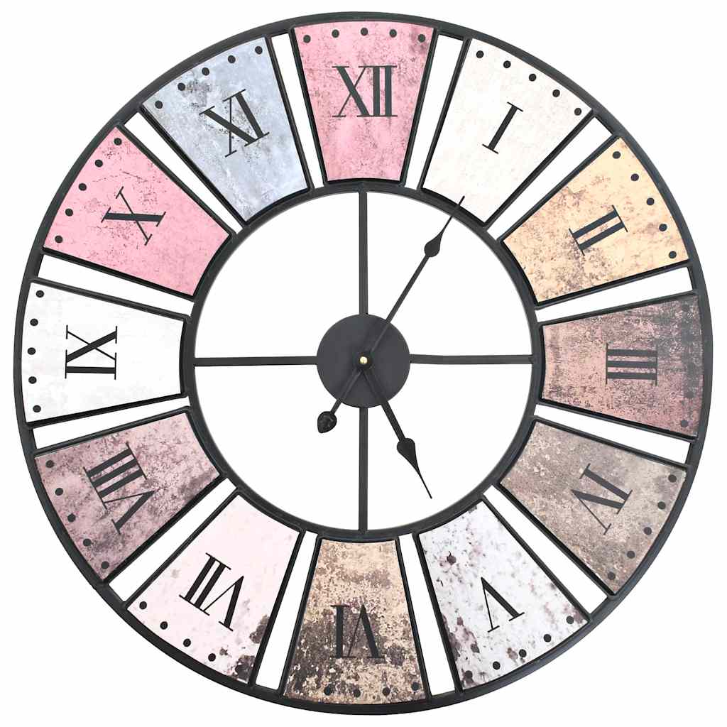 50647 vidaXL Vintage Wall Clock with Quartz Movement 60 cm XXL