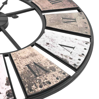50647 vidaXL Vintage Wall Clock with Quartz Movement 60 cm XXL