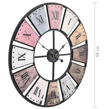 50647 vidaXL Vintage Wall Clock with Quartz Movement 60 cm XXL