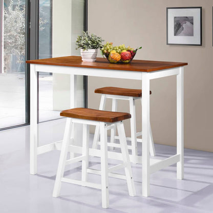 245547 vidaXL Bar Table and Stool Set 3 Pieces Solid Wood
