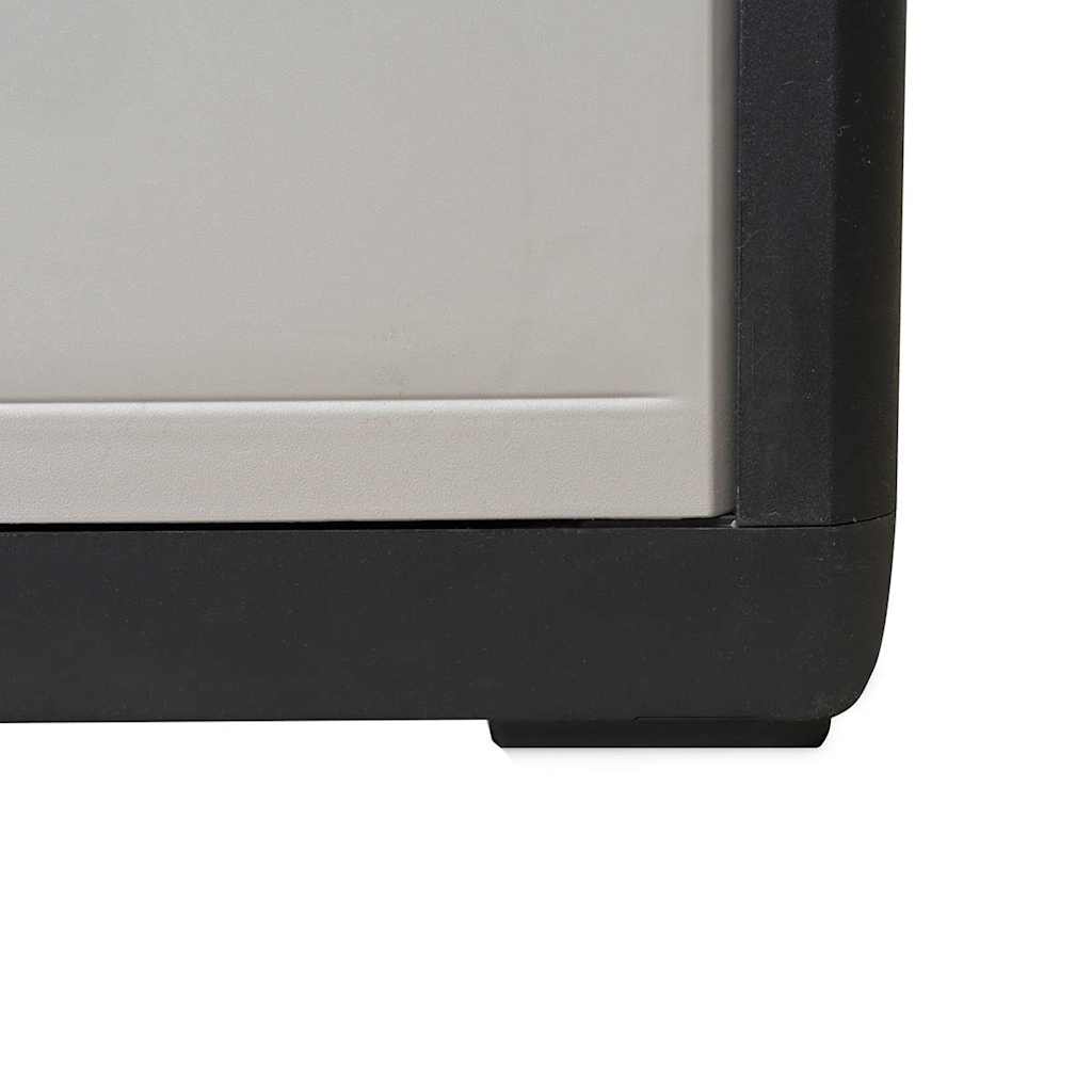 vidaXL Garden Storage Cabinet with 3 Shelves Black and Grey