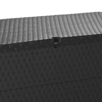 vidaXL Garden Storage Box Anthracite 120x56x63 cm PP Rattan
