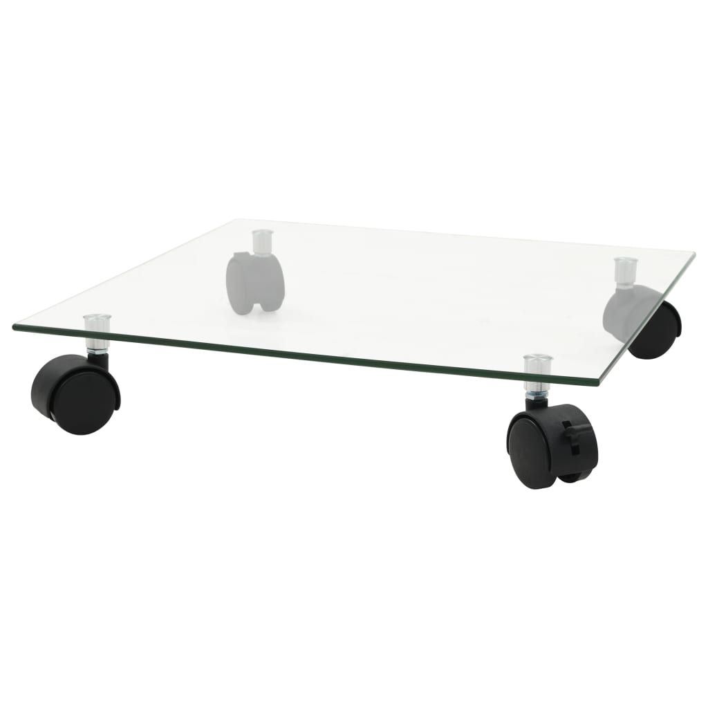 vidaXL Plant Roller | Set of 2 | Transparent | Tempered Glass | 35 x 35 cm