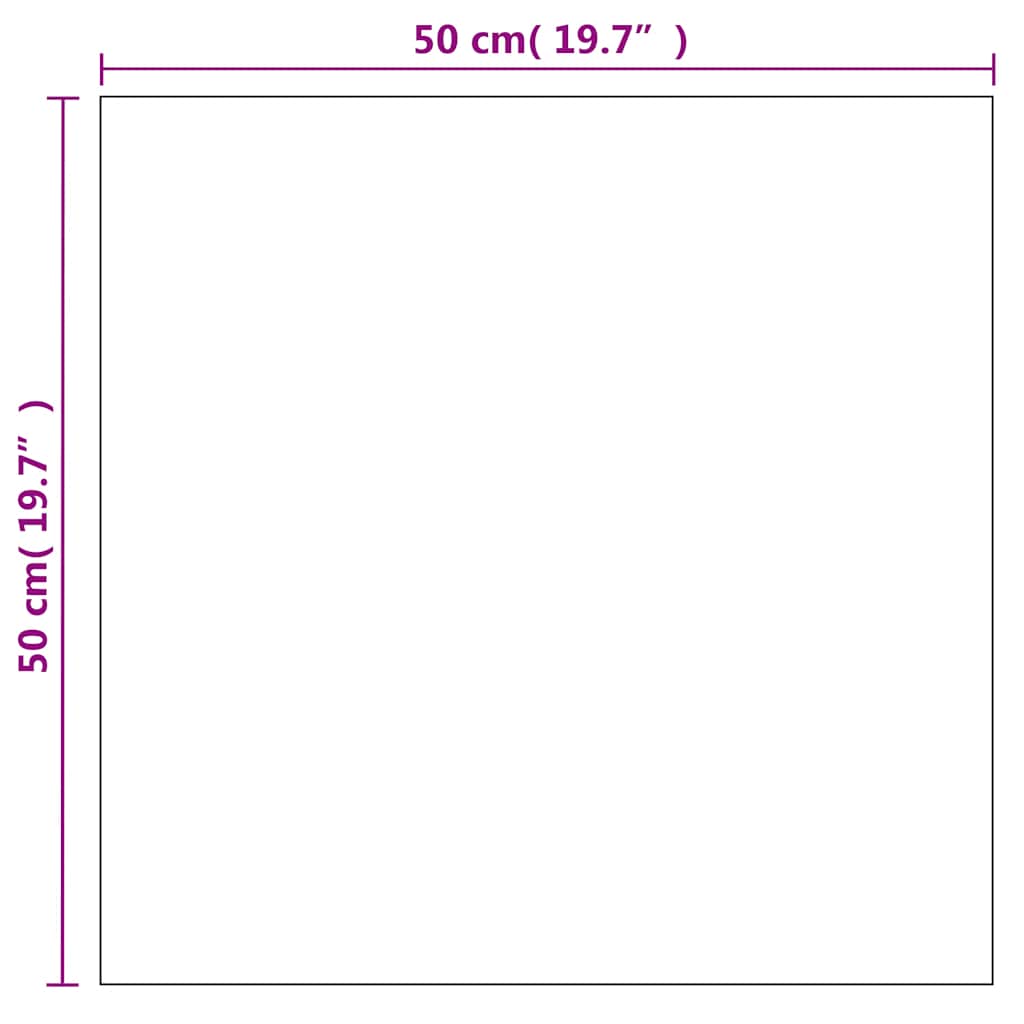 vidaXL Wall Mirror | Transparent | Glass | 50 x 50 cm | Minimalistic