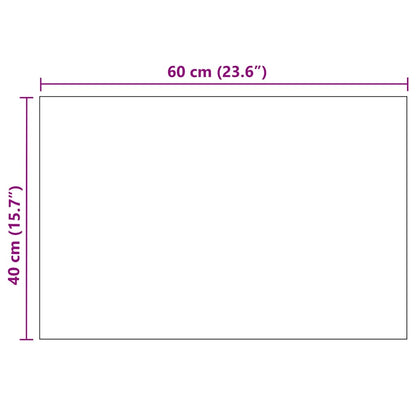 vidaXL Wall Mirror | Transparent | Glass | 60 x 40 cm | Minimalistic