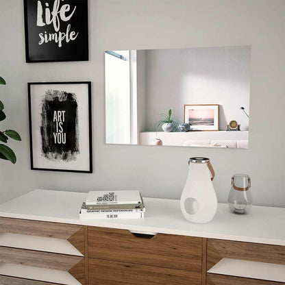 vidaXL Wall Mirror | Transparent | Glass | 60 x 40 cm | Minimalistic