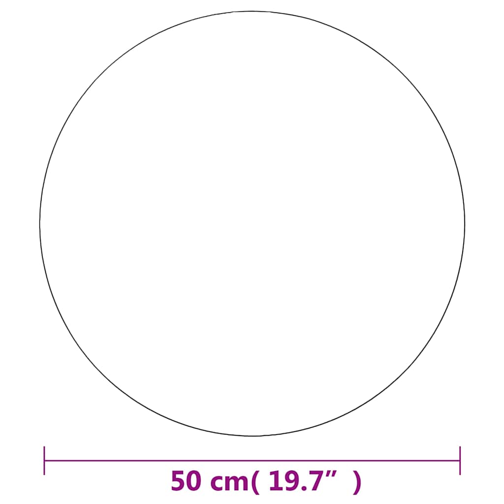vidaXL Wall Mirror 50 cm Round Glass