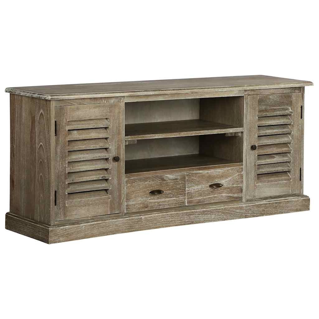 245507 vidaXL TV Cabinet Solid Mindi Wood 145x35x60 cm