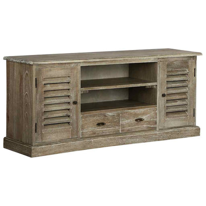 245507 vidaXL TV Cabinet Solid Mindi Wood 145x35x60 cm