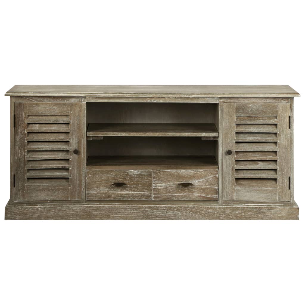 245507 vidaXL TV Cabinet Solid Mindi Wood 145x35x60 cm
