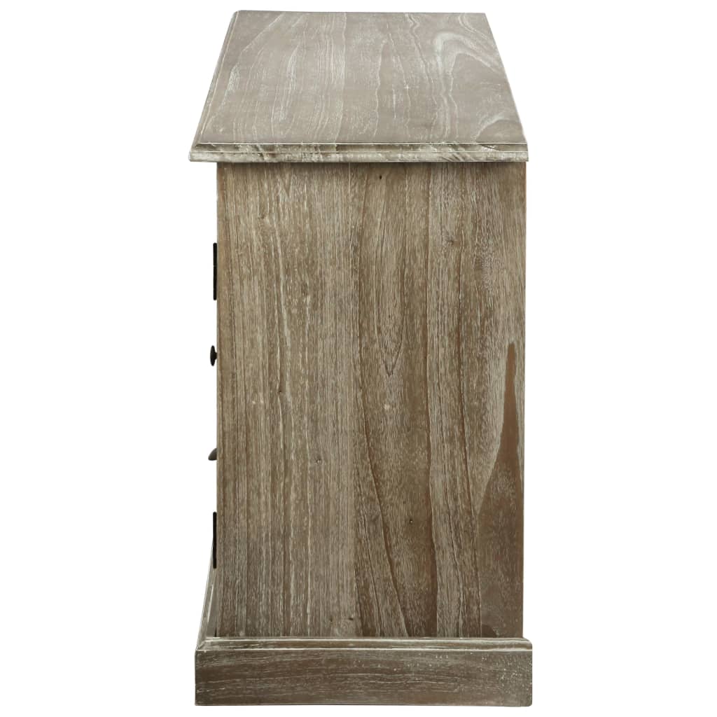 245507 vidaXL TV Cabinet Solid Mindi Wood 145x35x60 cm