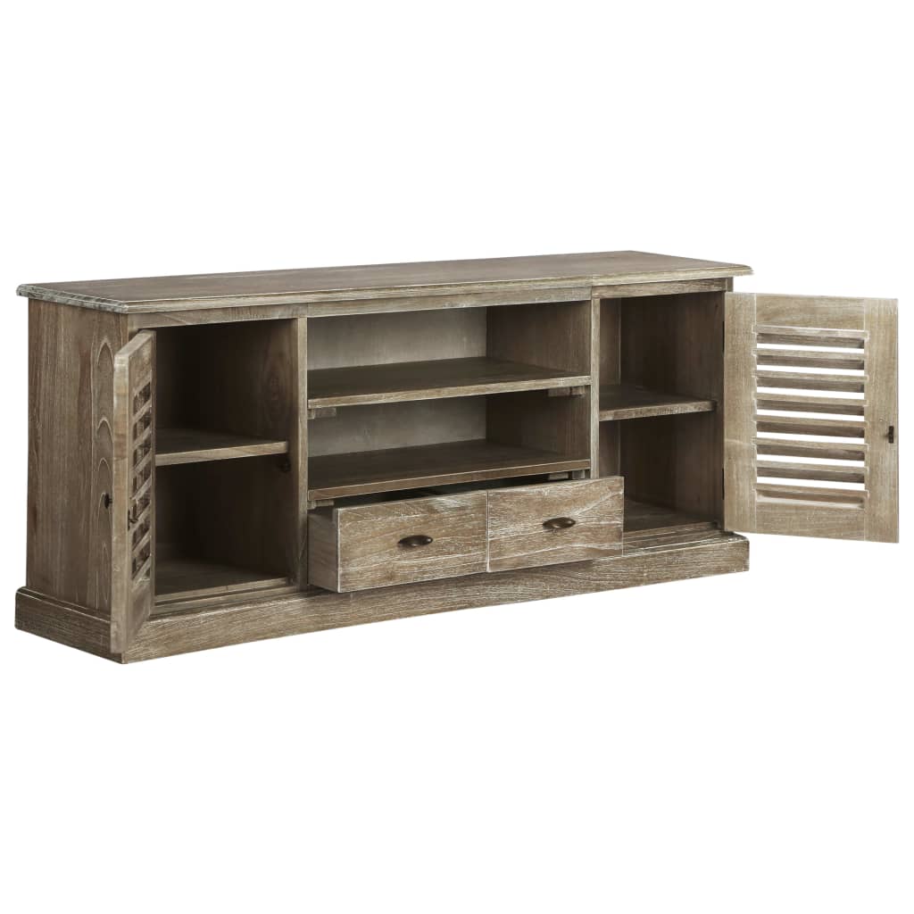 245507 vidaXL TV Cabinet Solid Mindi Wood 145x35x60 cm