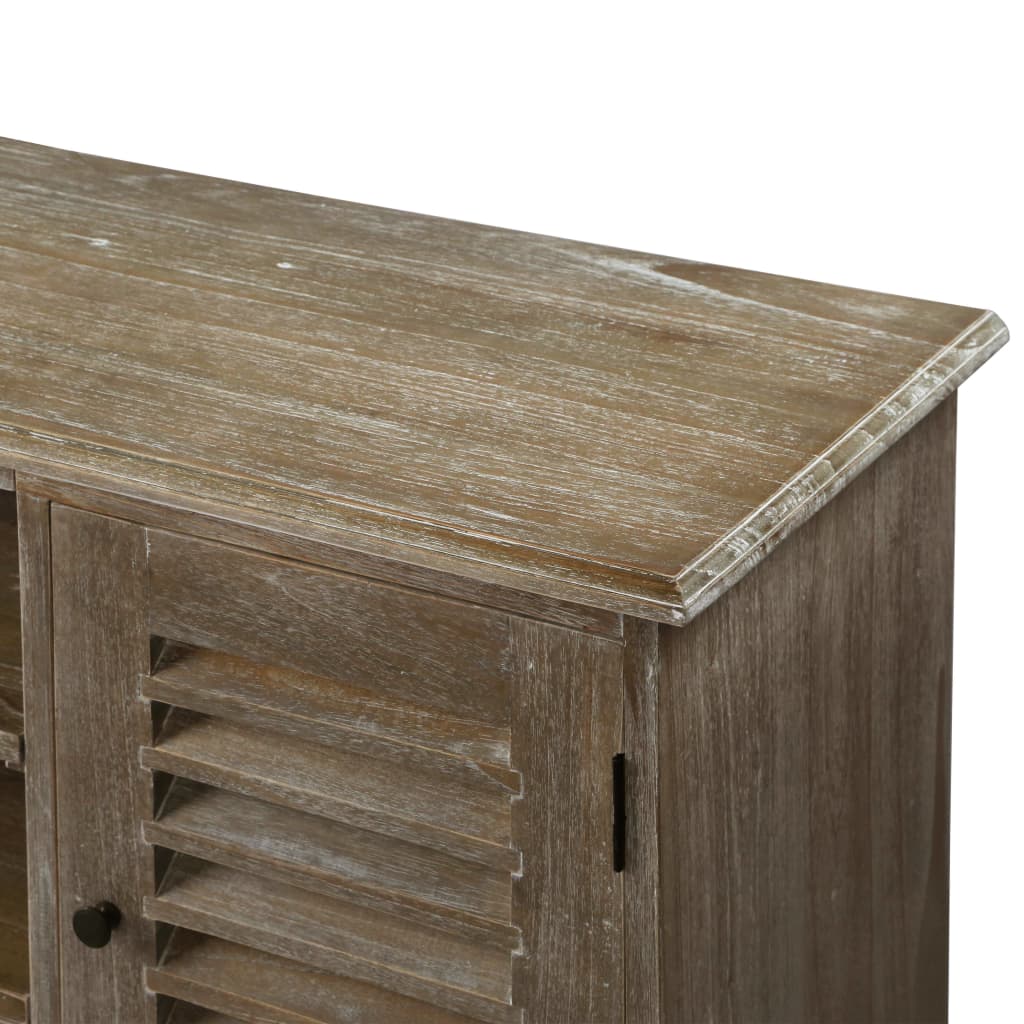 245507 vidaXL TV Cabinet Solid Mindi Wood 145x35x60 cm