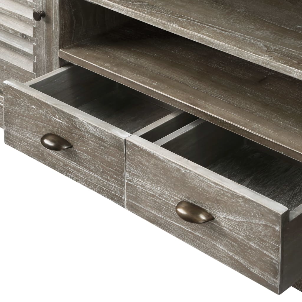 245507 vidaXL TV Cabinet Solid Mindi Wood 145x35x60 cm