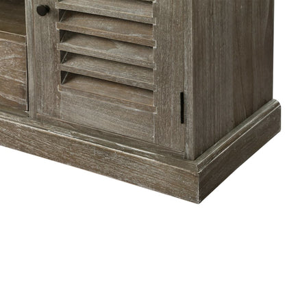 245507 vidaXL TV Cabinet Solid Mindi Wood 145x35x60 cm