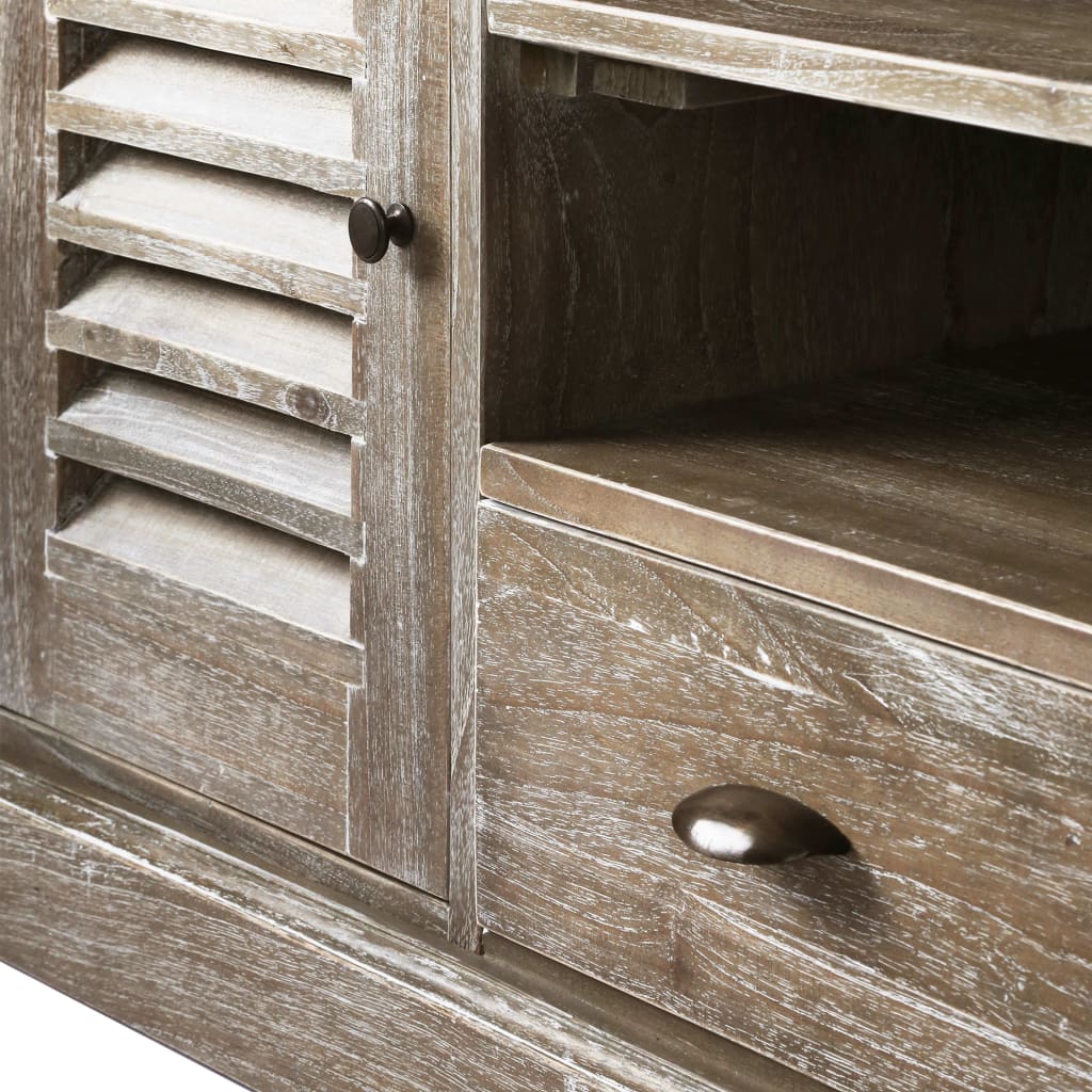 245507 vidaXL TV Cabinet Solid Mindi Wood 145x35x60 cm