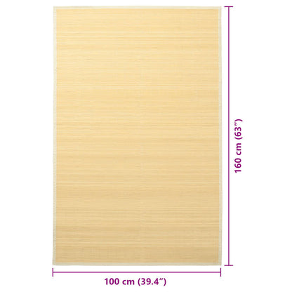 vidaXL Rug Bamboo 100x160 cm Natural