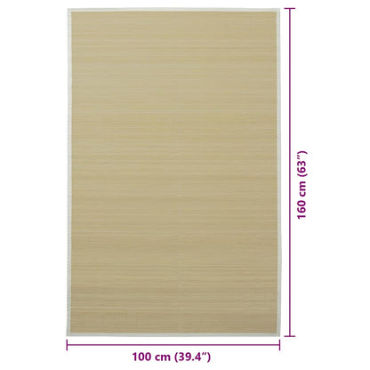 245820 vidaXL Rug Bamboo 100x160 cm Natural