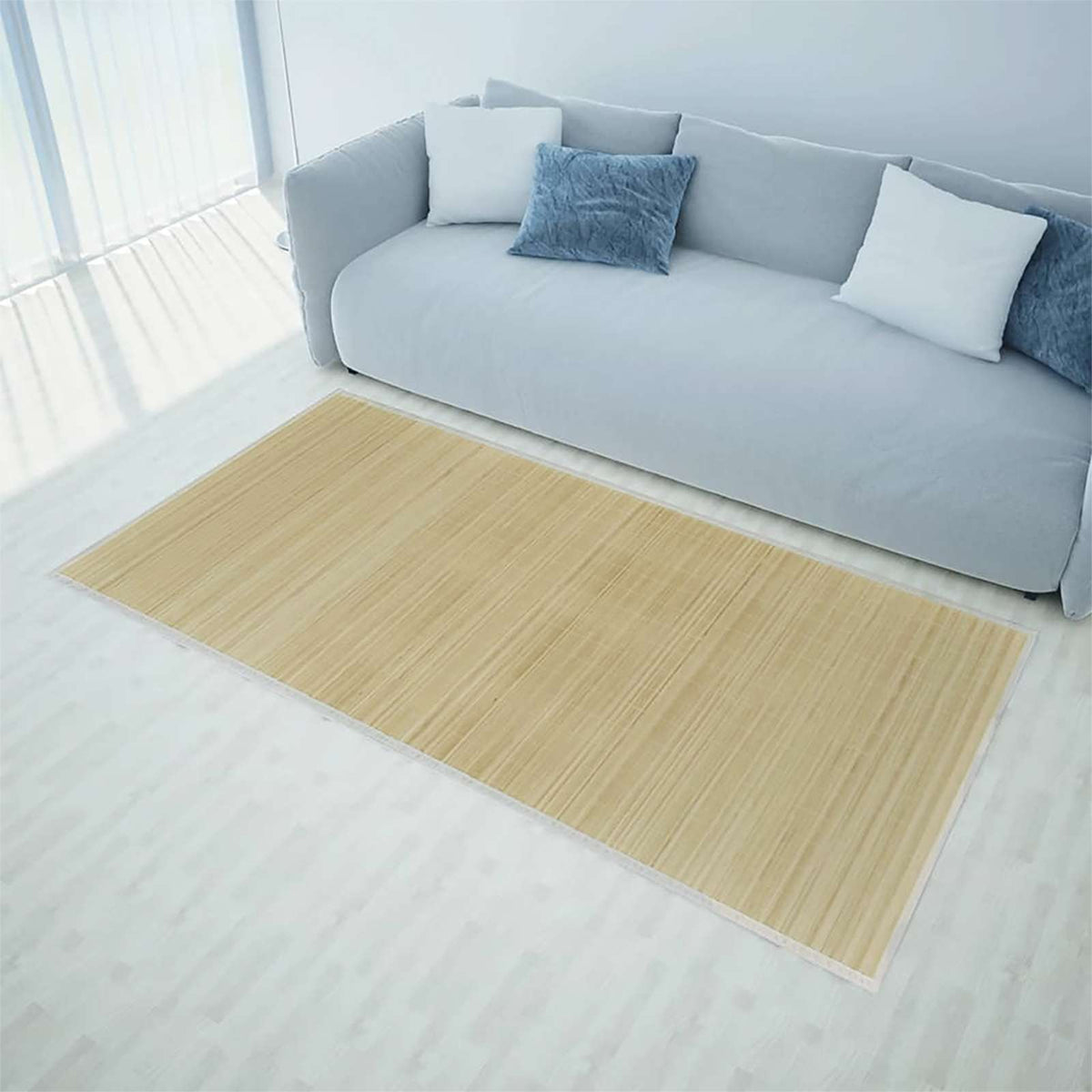 245820 vidaXL Rug Bamboo 100x160 cm Natural