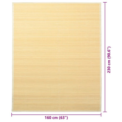 vidaXL Rug Bamboo 160x230 cm Natural