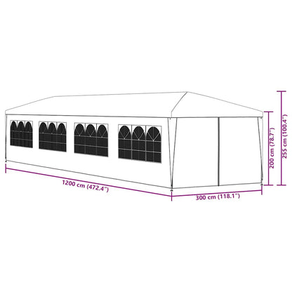 vidaXL Garden Marquee | Blue | Polyethylene | Large | Water-resistant materials