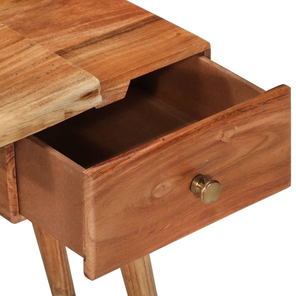 vidaXL Bedside Table | Natural wood colour | Solid Acacia Wood | 45x32x55 cm