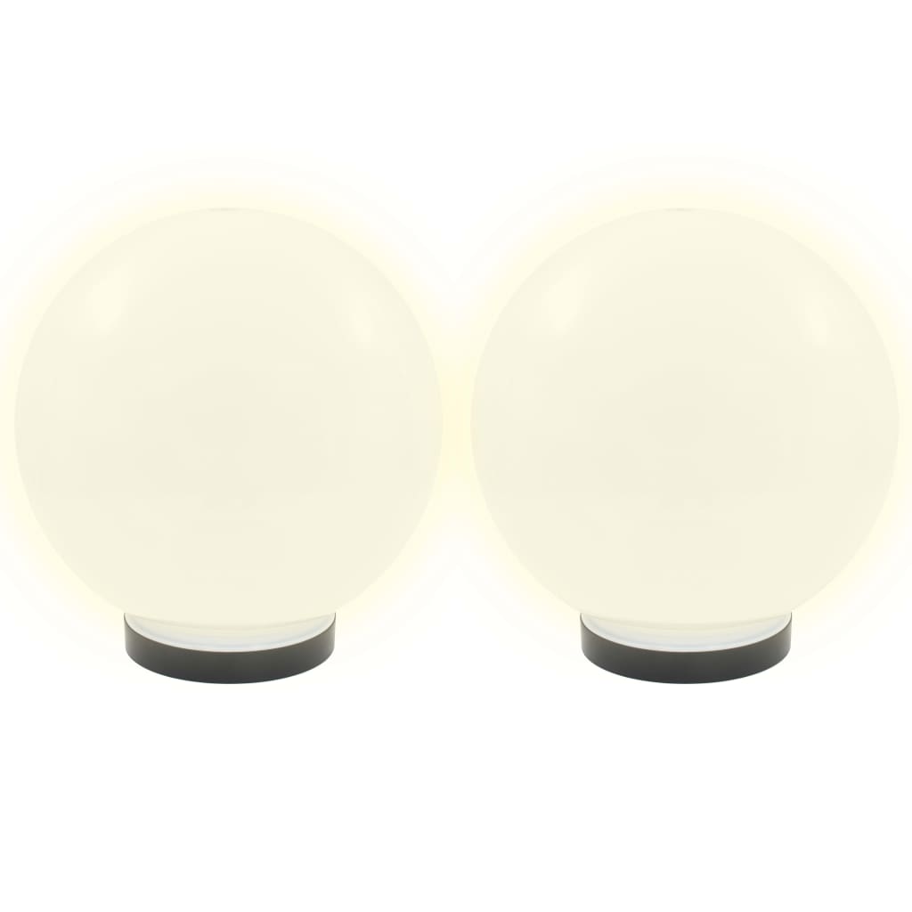 vidaXL LED Bowl Lamps 2 pcs Spherical 25 cm PMMA