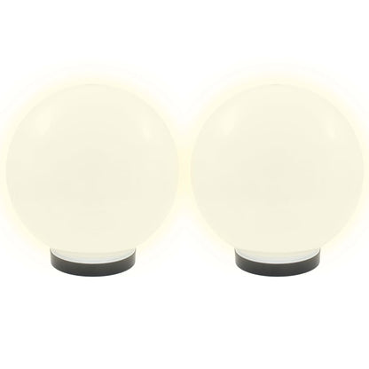 vidaXL LED Bowl Lamps 2 pcs Spherical 25 cm PMMA