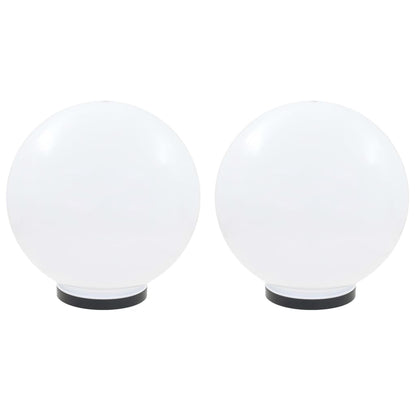 vidaXL LED Bowl Lamps 2 pcs Spherical 40 cm PMMA