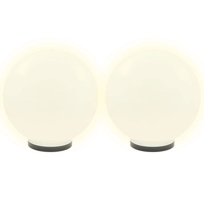 vidaXL LED Bowl Lamps 2 pcs Spherical 40 cm PMMA