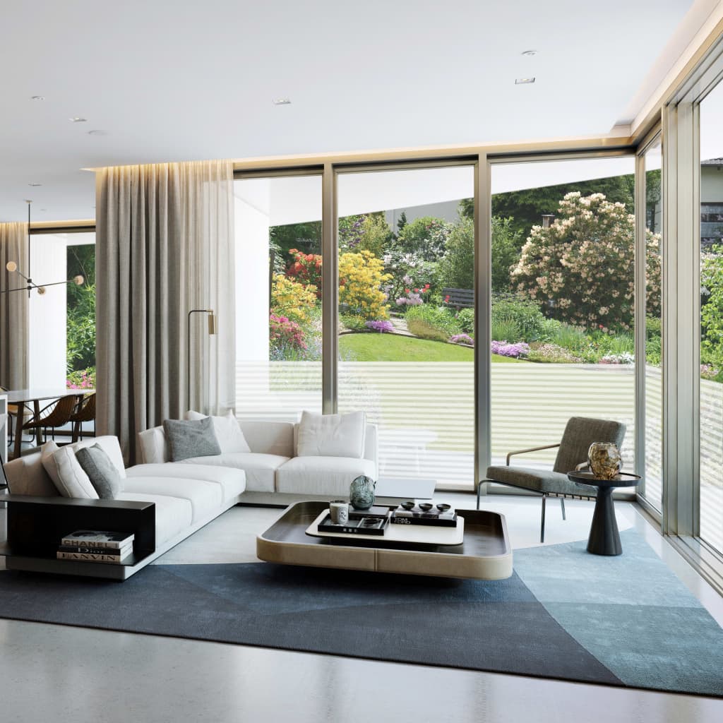vidaXL Window Film Frosted Stripes Design 0.9x5 m PVC