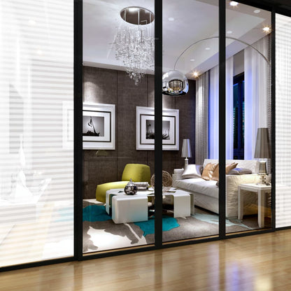 vidaXL Window Film Frosted Stripes Design 0.9x5 m PVC