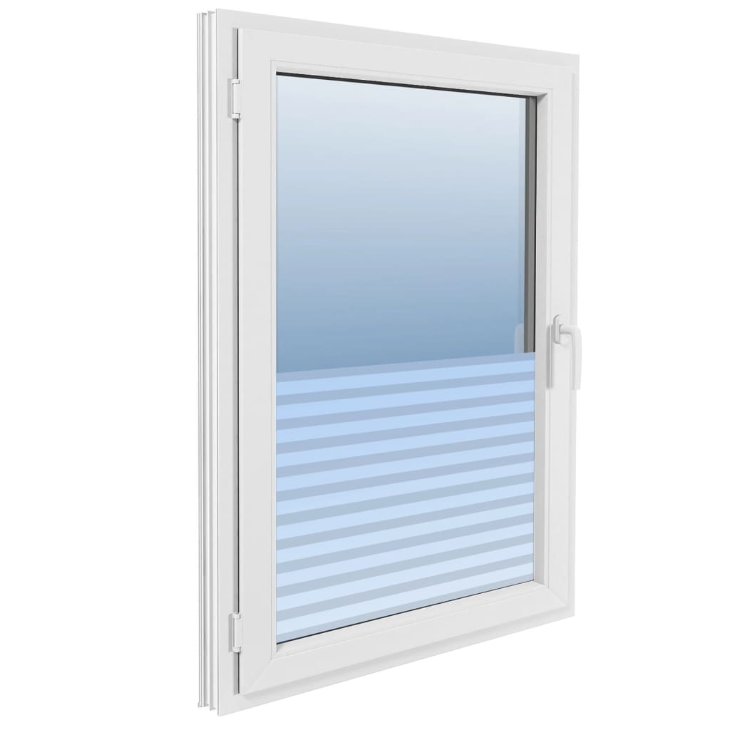 vidaXL Window Film Frosted Stripes Design 0.9x10 m PVC