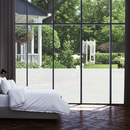 vidaXL Window Film Frosted Stripes Design 0.9x10 m PVC