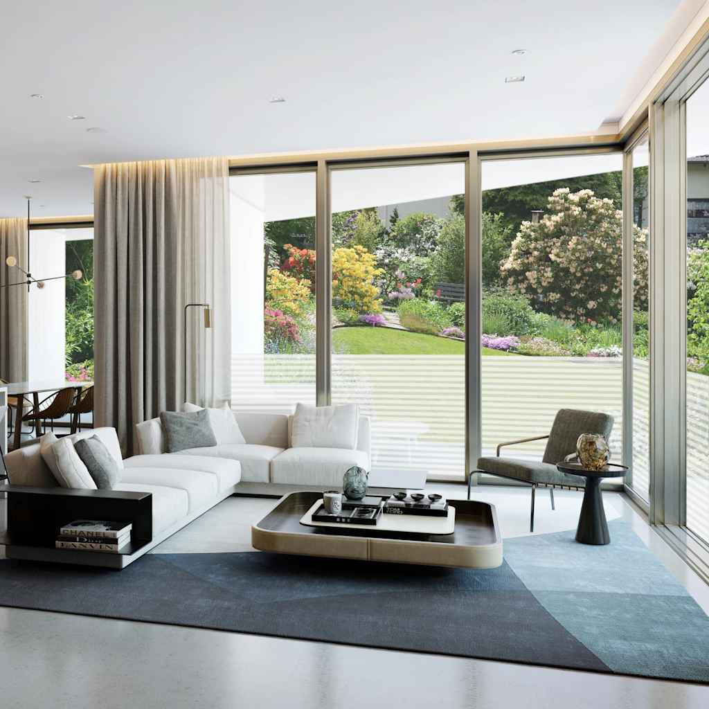 vidaXL Window Film Frosted Stripes Design 0.9x10 m PVC