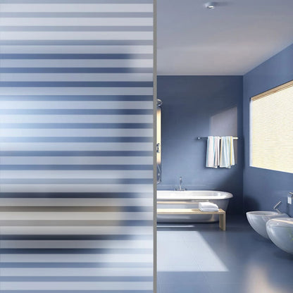 vidaXL Window Film Frosted Stripes Design 0.9x10 m PVC
