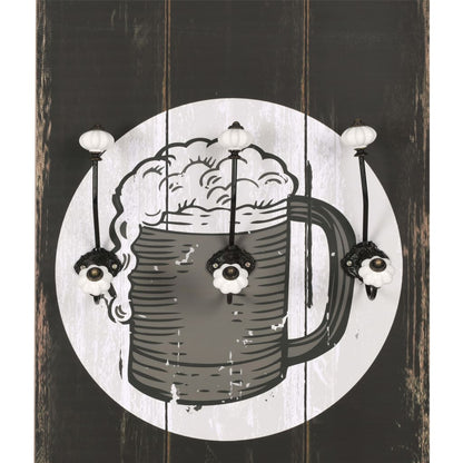 vidaXL Wall-mounted Coat Rack with 6 Hooks 120x40 cm