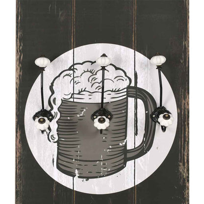 vidaXL Wall-mounted Coat Rack with 6 Hooks 120x40 cm