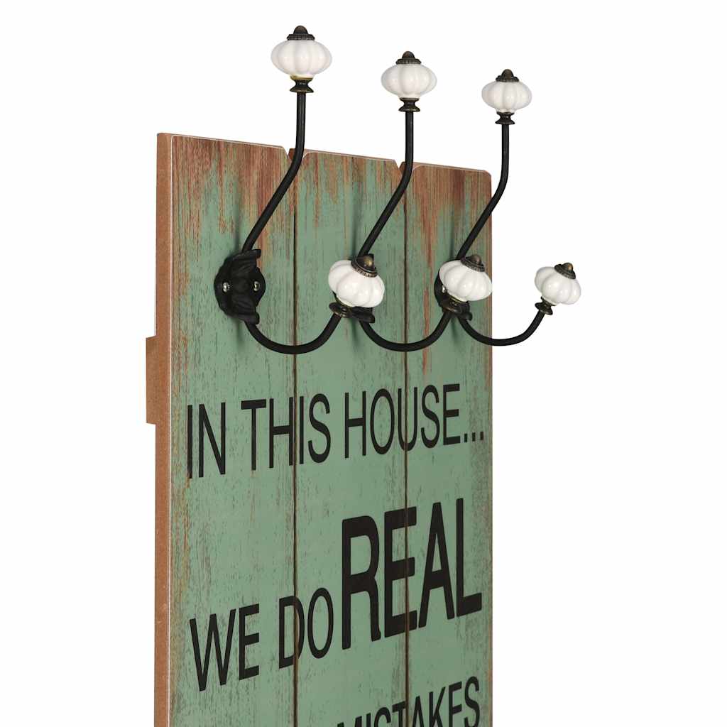 vidaXL Wall-mounted Coat Rack with 6 Hooks 120x40 cm "HAPPY LOVE
